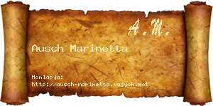 Ausch Marinetta névjegykártya